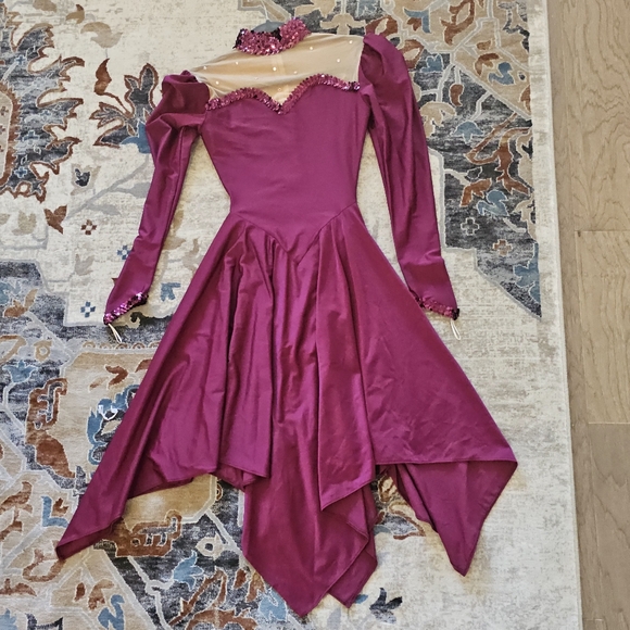 New Creation International Texas skating cristals  ice dance dress M - Picture 7 of 16